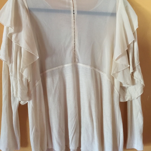 Free People La Cienga Ruffle Sleeve Top Size M NWT - Picture 4 of 4